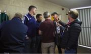 11 June 2016; Kilkrenny manager Brian Cody is interviewed by reporters after the Leinster GAA Hurling Senior Championship Semi-Final match between Dublin and Kilkenny at O'Moore Park in Portlaoise, Co. Laois. Photo by Ray McManus/Sportsfile