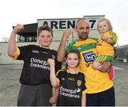 12 June 2016; The Duncan family from Newtown Cunningham at the Ulster GAA Football Senior Championship Quarter-Final match between Donegal and Fermanagh  at MacCumhaill Park in Ballybofey, Co. Donegal. Photo by Philip Fitzpatrick/Sportsfile