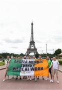 12 June 2016; Republic of Ireland supporters at the Eiffel Tower at UEFA Euro 2016 in Paris, France. Photo by Stephen McCarthy/Sportsfile