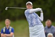12 June 2016; Olivia Mehaffey of GB&I watches her tee shot at the 11th tee box during day three of the Curtis Cup Matches at Dun Laoghaire Golf Club in Enniskerry, Co. Wicklow. Photo by Matt Browne/Sportsfile