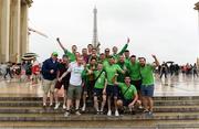 12 June 2016; Republic of Ireland supporters at the Eiffel Tower at UEFA Euro 2016 in Paris, France. Photo by Stephen McCarthy/Sportsfile