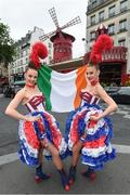 12 June 2016; Irish sisters and dancers at the world famous Moulin Rouge, Claudine, left, and Isabelle Van Den Bergh, from Sutton, Dublin, pose for a photograph outside Moulin Rouge at Montmartre in Paris, France, ahead of UEFA Euro 2016. Photo by Stephen McCarthy/Sportsfile