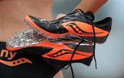 11 July 2010; A general view of running spikes during the Woodie's DIY AAI Senior Track & Field Championships. Morton Stadium, Santry, Dublin. Picture credit: Brendan Moran / SPORTSFILE
