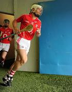 11 July 2010; Cork's Niall McCarthy runs out from the dressing room before the game. Munster GAA Hurling Senior Championship Final, Cork v Waterford, Semple Stadium, Thurles, Co. Tipperary. Picture credit: Ray McManus / SPORTSFILE