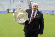 13 July 2010; Paddy Doherty, Down 1961 Captain, with the Sam Maguire at the ASJI / Lucozade Sport Luncheon to honour Down 1960 & 1961 Teams. Croke Park, Dublin. Picture credit: Oliver McVeigh / SPORTSFILE