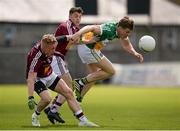12 June 2016; Niall Darby of Offaly in action against Killian Daly and John Connellan of Westmeath during the Leinster GAA Football Senior Championship Quarter-Final match between Westmeath and Offaly at Cusack Park in Mullingar, Co. Westmeath. Photo by Seb Daly/Sportsfile