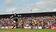 12 June 2016; Adrian Marren of Sligo shoots to score his side's first goal of the game from the penalty spot during their Connacht GAA Football Senior Championship Semi-Final match between Roscommon and Sligo at Dr. Hyde Park in Roscommon. Photo by Ramsey Cardy/Sportsfile