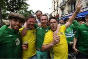 12 June 2016; Republic of Ireland and Sweden supporters in Montmartre at UEFA Euro 2016 in Paris, France. Photo by Stephen McCarthy/Sportsfile