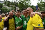 12 June 2016; Republic of Ireland and Sweden supporters in Montmartre at UEFA Euro 2016 in Paris, France. Photo by Stephen McCarthy/Sportsfile