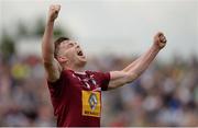 12 June 2016; Ger Egan of Westmeath celebrates his side's victory after the Leinster GAA Football Senior Championship Quarter-Final match between Westmeath and Offaly at Cusack Park in Mullingar, Co. Westmeath. Photo by Seb Daly/Sportsfile