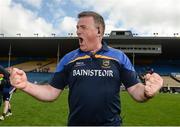 12 June 2016; Tipperary manager Liam Kearns celebrates after their Munster GAA Football Senior Championship Semi-Final match between Tipperary and Cork at Semple Stadium in Thurles, Co Tipperary. Photo by Piaras Ó Mídheach/Sportsfile