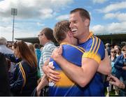 12 June 2016; Bill Maher, left, and Alan Moloney of Tipperary celebrate after their Munster GAA Football Senior Championship Semi-Final match between Tipperary and Cork at Semple Stadium in Thurles, Co Tipperary. Photo by Piaras Ó Mídheach/Sportsfile