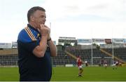 12 June 2016; Tipperary manager Liam Kearns whistles for the final whistle near the end of their Munster GAA Football Senior Championship Semi-Final match between Tipperary and Cork at Semple Stadium in Thurles, Co Tipperary. Photo by Piaras Ó Mídheach/Sportsfile