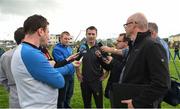 12 June 2016; Donegal manager Rory Gallagher speaking to journalists after the Ulster GAA Football Senior Championship Quarter-Final match between Fermanagh and Donegal at MacCumhaill Park in Ballybofey, Co. Donegal. Photo by Oliver McVeigh/Sportsfile