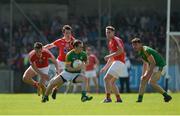 12 June 2016; Cillian O'Sullivan of Meath in action against Declan Byrne of Louth during their Leinster GAA Football Senior Championship Quarter-Final match between Meath and Louth at Parnell Park in Dublin. Photo by Daire Brennan/Sportsfile
