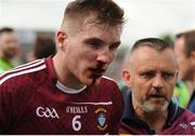 12 June 2016; Kieran Martin of Westmeath leaves the field with a bleeding nose following an altercation during the Leinster GAA Football Senior Championship Quarter-Final match between Westmeath and Offaly at Cusack Park in Mullingar, Co. Westmeath. Photo by Seb Daly/Sportsfile