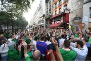 12 June 2016; Republic of Ireland supporters in Montmartre at UEFA Euro 2016 in Paris, France. Photo by Stephen McCarthy/Sportsfile