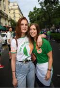 12 June 2016; Republic of Ireland supporters Ruth Fennell, left, and Sarah King in Montmartre at UEFA Euro 2016 in Paris, France. Photo by Stephen McCarthy/Sportsfile