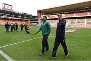 11 June 2016; Ireland forwards coach Simon Easterby, right and CJ Stander before the 1st test of the Castle Lager Incoming series between South Africa and Ireland at the DHL Newlands Stadium in Cape Town, South Africa. Photo by Brendan Moran/Sportsfile
