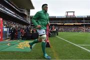 11 June 2016; CJ Stander of Ireland runs onto the pitch before the 1st test of the Castle Lager Incoming series between South Africa and Ireland at the DHL Newlands Stadium in Cape Town, South Africa. Photo by Brendan Moran/Sportsfile