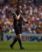 5 June 2016; Referee James Owens during the Munster GAA Hurling Senior Championship Semi-Final match between Waterford and Clare at Semple Stadium in Thurles, Co. Tipperary.