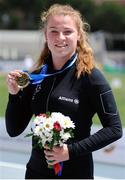 13 June 2016; Noelle Lenihan, from Charleville, Co. Cork, North Cork Athletic Club, pictured on podium with her gold medal, F38 class discus, at the 2016 IPC Athletic European Championships in Grosseto, Italy