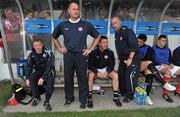 16 July 2010; Shelbourne manager Alan Matthews takes his place in the dugout for his first game in charge. Airtricity League First Division, Shelbourne v Derry City, Tolka Park, Dublin. Picture credit: Brian Lawless / SPORTSFILE