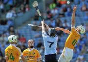 17 July 2010; Neil McManus, right, Liam Watson, left, and PJ O'Connell, Antrim, in action against Maurice O'Brien, Dublin. GAA Hurling All-Ireland Senior Championship Phase 3, Dublin v Antrim, Croke Park, Dublin. Picture credit: Brian Lawless / SPORTSFILE