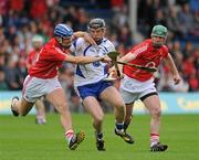 17 July 2010; Kevin Moran, Waterford, in action against Ronan Curran, left, and Brian Murphy, Cork. Munster GAA Hurling Senior Championship Final Replay, Cork v Waterford, Semple Stadium, Thurles, Co. Tipperary. Picture credit: Brendan Moran / SPORTSFILE