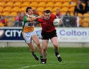 17 July 2010; Kalum King, Down, in action against Ciarán McManus, Offaly. GAA Football All-Ireland Senior Championship Qualifier Round 3, Down v Offaly, O'Connor Park, Tullamore, Co. Offaly. Picture credit: Barry Cregg / SPORTSFILE