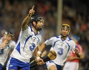 17 July 2010; Dan Shanahan, Waterford, celebrates scoring his side's goal in extra time. Munster GAA Hurling Senior Championship Final Replay, Cork v Waterford, Semple Stadium, Thurles, Co. Tipperary. Picture credit: Brendan Moran / SPORTSFILE