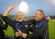 17 July 2010; Waterford manager Davy Fitzgerald and selector Pat Bennett celebrate at the final whistle. Munster GAA Hurling Senior Championship Final Replay, Cork v Waterford, Semple Stadium, Thurles, Co. Tipperary. Picture credit: Brendan Moran / SPORTSFILE