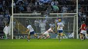 17 July 2010; Donal Og Cusack is beaten in the Cork goal by Dan Shanahan's shot is extra time. Munster GAA Hurling Senior Championship Final Replay, Cork v Waterford, Semple Stadium, Thurles, Co. Tipperary. Picture credit: Ray McManus / SPORTSFILE