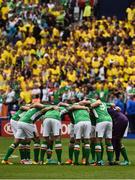 13 June 2016; The Republic of Ireland team before the start of the game against Sweden in the UEFA Euro 2016 Group E match between Republic of Ireland and Sweden at Stade de France in Saint Denis, Paris, France. Photo by David Maher/Sportsfile