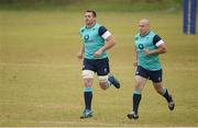 14 June 2016; CJ Stander, left, and Richardt Strauss of Ireland during squad training at St David Marist School in Sandton, Johannesburg, South Africa. Photo by Brendan Moran/Sportsfile