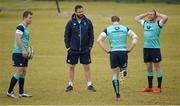14 June 2016; Ireland defence coach Andy Farrell, 2nd from left, with players Matt Healy, Andrew Trimble and Keith Earls during squad training at St David Marist School in Sandton, Johannesburg, South Africa. Photo by Brendan Moran/Sportsfile