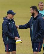 14 June 2016; Ireland head coach Joe Schmidt, left, with defence Andy Farrell during squad training at St David Marist School in Sandton, Johannesburg, South Africa. Photo by Brendan Moran/Sportsfile