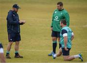 14 June 2016; Ireland scrum coach Greg Feek, left, with Mike Ross and Jack McGrath during squad training at St David Marist School in Sandton, Johannesburg, South Africa. Photo by Brendan Moran/Sportsfile