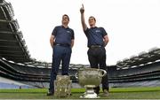 14 June 2016; All-Ireland winning stars Michael Duignan, left, of Offaly and Brian McGuigan of Tyrone were at GAA Headquarters today for the launch of this year’s Bord Gáis Energy Legends Tour Series. The duo are among an array of GAA greats who will host tours of Croke Park as part of the 2016 Legends Tour series, an event that offers GAA fans a unique chance to experience the stadium from a player’s perspective. For more information about this summers’ GAA Legend tours, log on to www.bgeu21.ie. Croke Park, Dublin. Photo by Matt Browne/Sportsfile