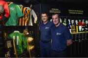 14 June 2016; All-Ireland winning stars Michael Duignan, left, of Offaly and Brian McGuigan of Tyrone were at GAA Headquarters today for the launch of this year’s Bord Gáis Energy Legends Tour Series. The duo are among an array of GAA greats who will host tours of Croke Park as part of the 2016 Legends Tour series, an event that offers GAA fans a unique chance to experience the stadium from a player’s perspective. For more information about this summers’ GAA Legend tours, log on to www.bgeu21.ie. Croke Park, Dublin. Photo by Matt Browne/Sportsfile