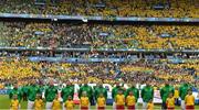 13 June 2016; The Republic of Ireland team line up before the start of the game against Sweden in the UEFA Euro 2016 Group E match between Republic of Ireland and Sweden at Stade de France in Saint Denis, Paris, France. Photo by David Maher/Sportsfile