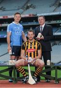 15 June 2016; The GAA and GPA are delighted to announce an additional product to their existing partnership with Glanbia Consumer Products, in the promotion of a Vanilla flavoured Avonmore Protein Milk. This new product is a great tasting milk produced by one of Ireland’s best known and most trusted brands. It contains 27g of protein per serving with no added sugar, providing a convenient and easily accessible source of protein throughout the day for everyone who enjoys sport. As a natural protein source, Avonmore Protein Milk helps rebuild and grow muscle mass, as well as providing a good source for calcium, vitamin B12 & added vitamin D. Pictured at the launch are, from left to right, Dublin footballer Paul Flynn, Kilkenny hurler Jackie Tyrrell, and Peter McKenna, GAA and Croke Park Stadium Director. Croke Park, Dublin. Photo by Seb Daly/Sportsfile