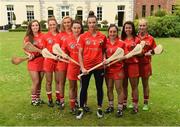 15 June 2016; Cork camogie players, from left to right, Orla Cronin, Meabh Cahalane, Niamh Ni Chaoimh, Jennifer Hosford, Ashling Thompson, Leanne O'Sullivan, Eimear O'Sullivan and Amy O'Connor pictured as New Ireland announces Sponsorship agreement with Cork Camogie. Maryborough Hotel, Cork. Photo by Diarmuid Greene/Sportsfile