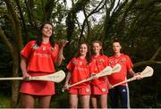 15 June 2016; Cork camogie players, from left to right,  Eimear O'Sullivan, Amy O'Connor, Meabh Cahalane and Ashling Thompson pictured as New Ireland announces Sponsorship agreement with Cork Camogie. Maryborough Hotel, Cork. Photo by Diarmuid Greene/Sportsfile