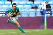 15 June 2016; Hugo Keenan of Ireland on his way to scoring a try during the World Rugby U-20 Championships match between Ireland and Georgia at Manchester City Academy Stadium in Manchester, England. Photo by Matt McNulty/Sportsfile