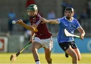 15 June 2016; Joe Rabbitte of Westmeath in action against Chris Bennett of Dublin during the Bord Gáis Energy Leinster GAA Hurling U21 Championship Semi-Final match between Westmeath and Dublin at Parnell Park in Dublin. Photo by Matt Browne/Sportsfile