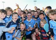 15 June 2016; Man of the match Chris Bennett of Dublin with his trophy and supporters after the Bord Gáis Energy Leinster GAA Hurling U21 Championship Semi-Final match between Westmeath and Dublin at Parnell Park in Dublin. Photo by Matt Browne/Sportsfile