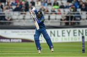 16 June 2016; Kusal Janith Perera of Sri Lanka scores two runs off a delivery from Ireland's Tim Murtagh during the One Day International match between Ireland and Sri Lanka at Malahide Cricket Ground in Malahide, Dublin. Photo by Seb Daly/Sportsfile