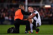 28 October 2017; Jean Deysel of Ulster is treated for an injury during the Guinness PRO14 Round 7 match between Ulster and Leinster at Kingspan Stadium in Belfast. Photo by Ramsey Cardy/Sportsfile