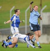 18 July 2010; Orlagh Egan, Dublin, celebrates after scoring her side's first goal. TG4 Ladies Football Leinster Senior Championship Final, Laois v Dublin, Dr. Cullen Park, Carlow. Picture credit: David Maher / SPORTSFILE